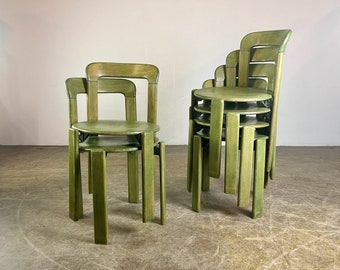 Ensemble de 8 chaises vintage Bruno Rey Kusch & Co design 1970
