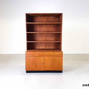 Mid Century Bookcase Cabinet Bramin 160 Sven Ellekär Teak Shelf