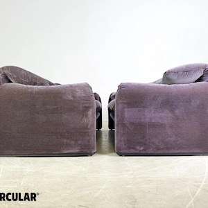 1x Cassina Maralunga tweezitsbank Vico Magistretti corduroy bank afbeelding 7