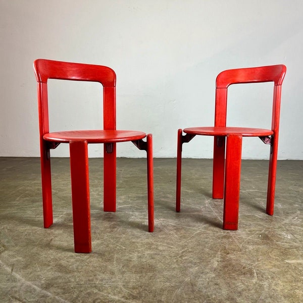 Set of 2 vintage chairs Bruno Rey Kusch & Co 1970s design newly prepared