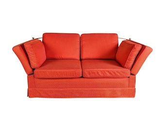 Original Himolla vintage couch, Spanish sofa, red fireplace sofa