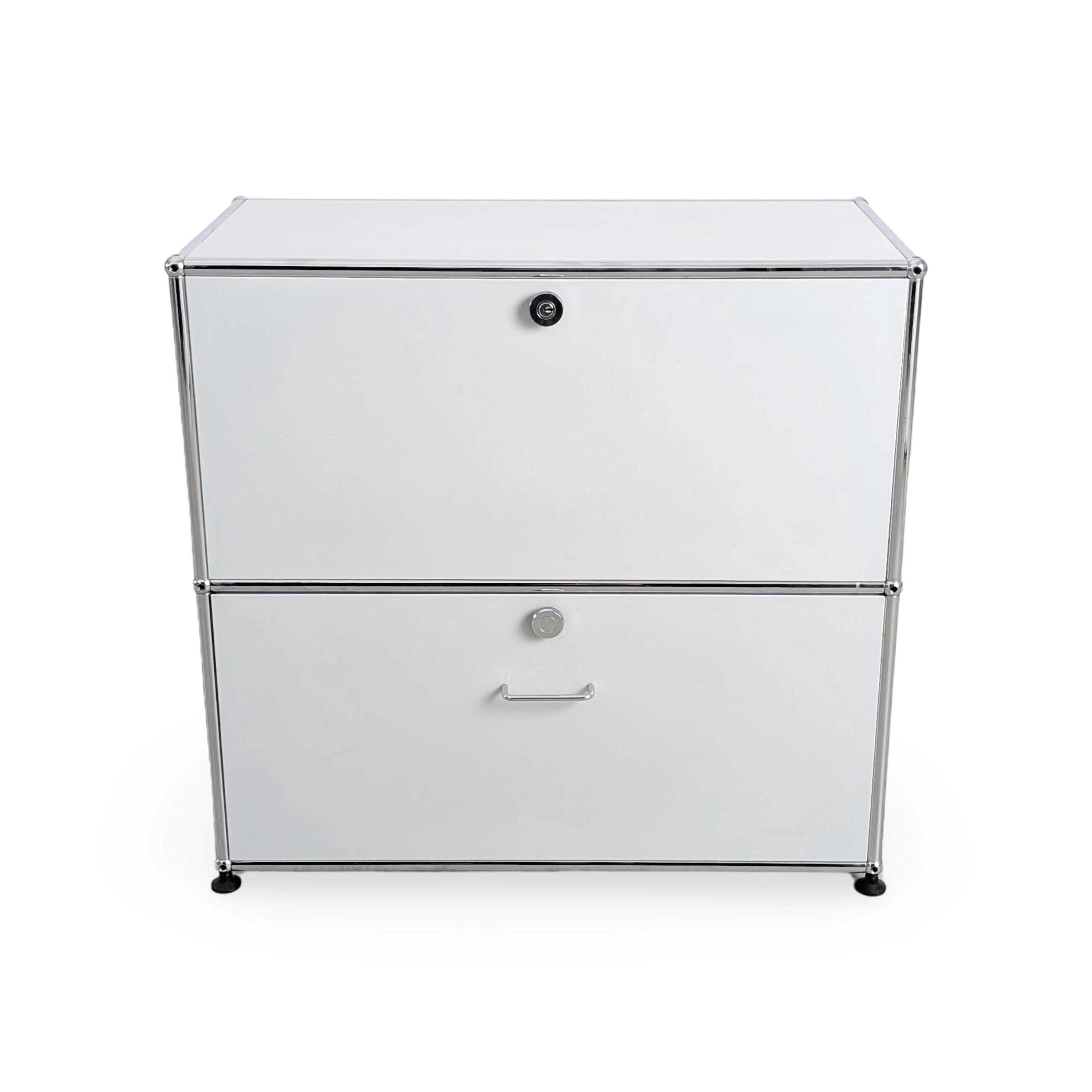 Original USM Haller Chest of Drawers Fritz Haller White Cabinet