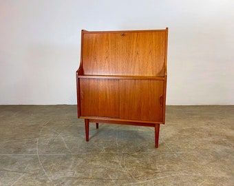 Danish secretary teak mid century desk vintage 60s