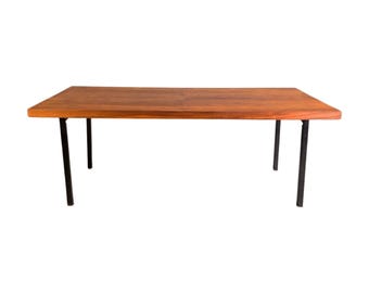 Original Midcentury Height-Adjustable Coffee Table Dining Table Vintage