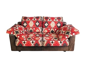 Original Giorgio Soressi Sofa Design Couch 1990 Leather Two-seater 2