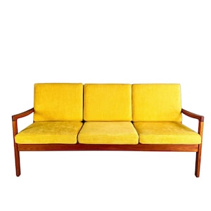 Divano Mid-Century France & Søn Couch Ole Wanscher in teak a tre posti