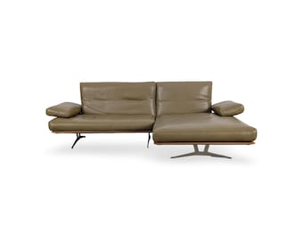 Original Koinor Marylin corner sofa, leather sofa, designer couch, green