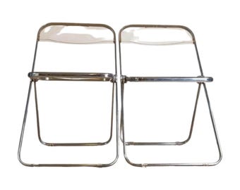Set of 2 Midcentury Folding Chairs Plia Castelli Giancarlo Piretti Chair