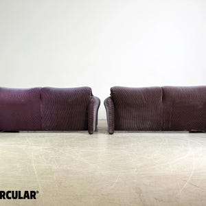 1x Cassina Maralunga tweezitsbank Vico Magistretti corduroy bank afbeelding 6