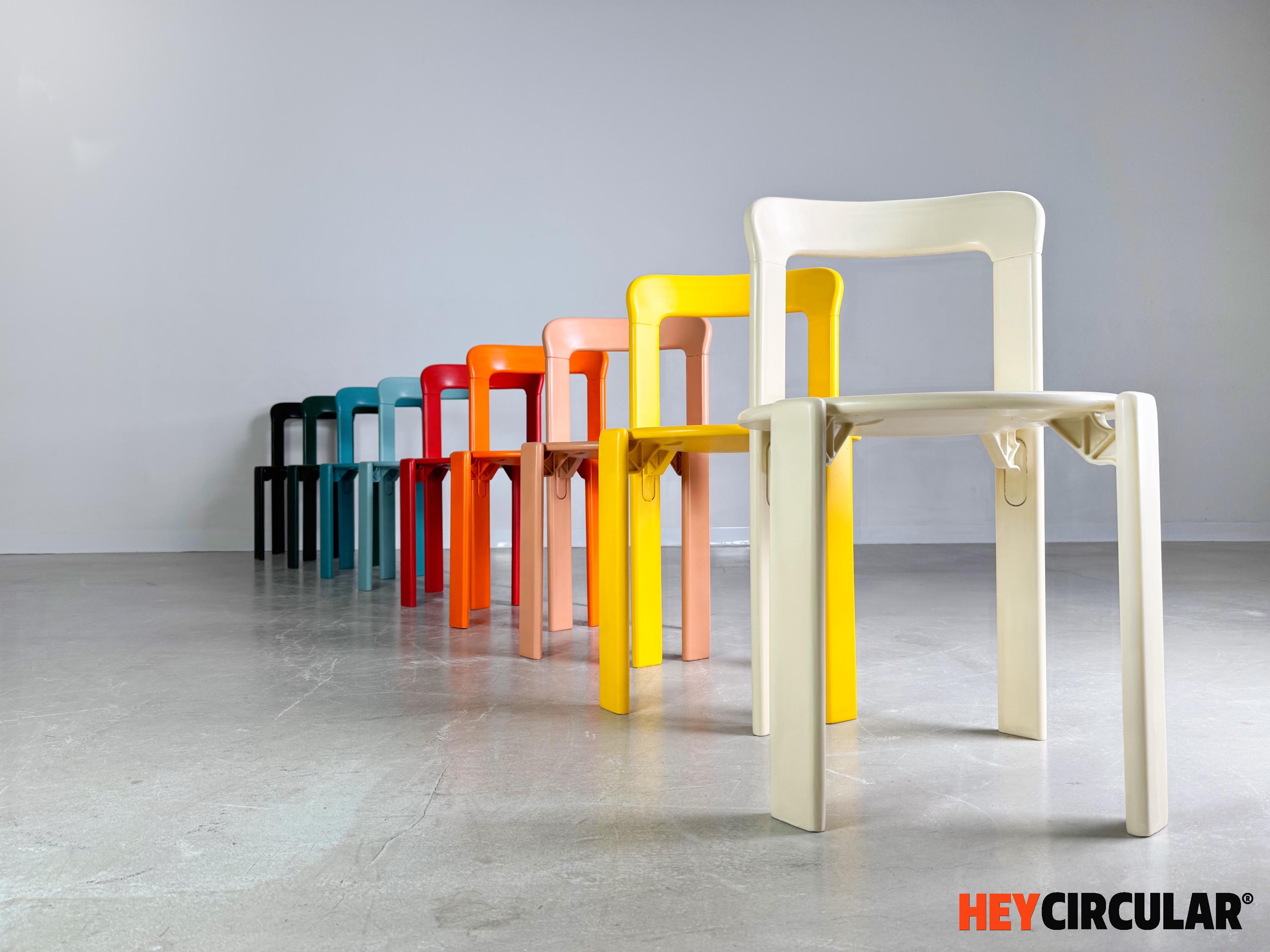 Vintage chairs Bruno Rey custom color Kusch & Co 1970s design