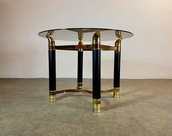 Italian glass table mid century dining table 70s vintage