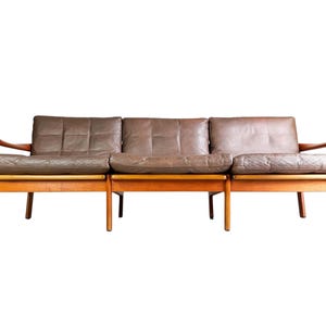 Mid Century 3-Seater Sofa Niels Eilersen Illum Wikkelsø Couch Teak