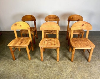 Ensemble de 6 chaises Rainer Daumiller en pin du milieu du siècle