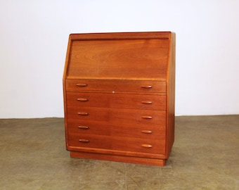 Dyrlund secretary teak midcentury dressing table desk danish