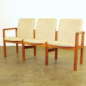 Danish 3 seater teak mid-century couch vintage 1960s sofa