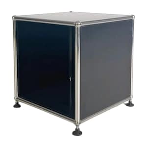 Original USM Haller coffee table, bedside table, side table, steel blue