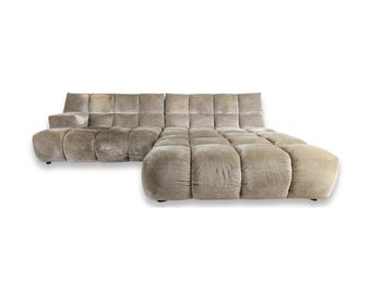 Original Bretz Ocean 7 corner sofa, designer couch in velvet