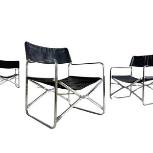 Zanotta folding chair Gae Aulenti leather April folding chair director&#39;s chair