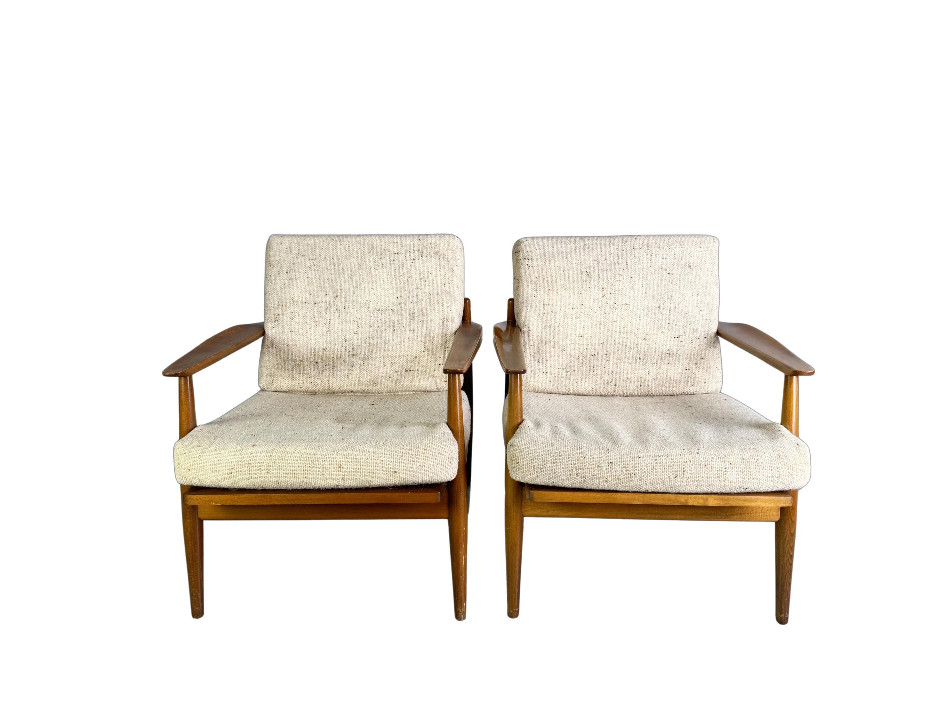 2 poltrone Mid-Century, poltrona leggera vintage anni '60
