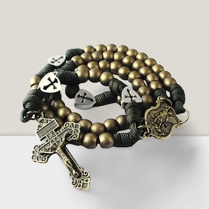 Atemberaubender schwerer Anti-Bronze Paracord Rosenkranz