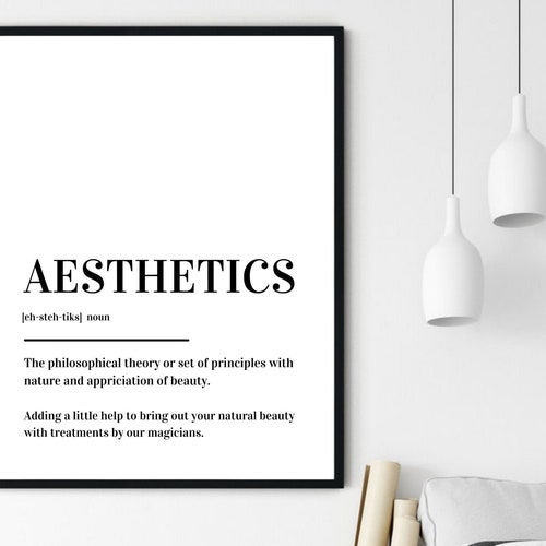 Aesthetics Definition Print Poster Etsy