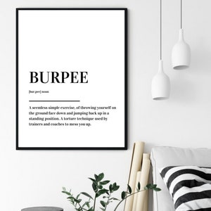 Burpee Definition Print