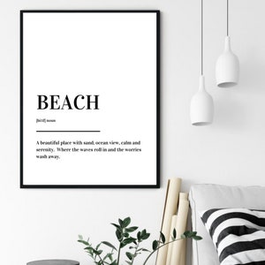 Beach Definition Print Poster