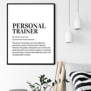 Personal Trainer Definition Print Poster