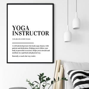 Definizione di istruttore di yoga - Poster da stampare