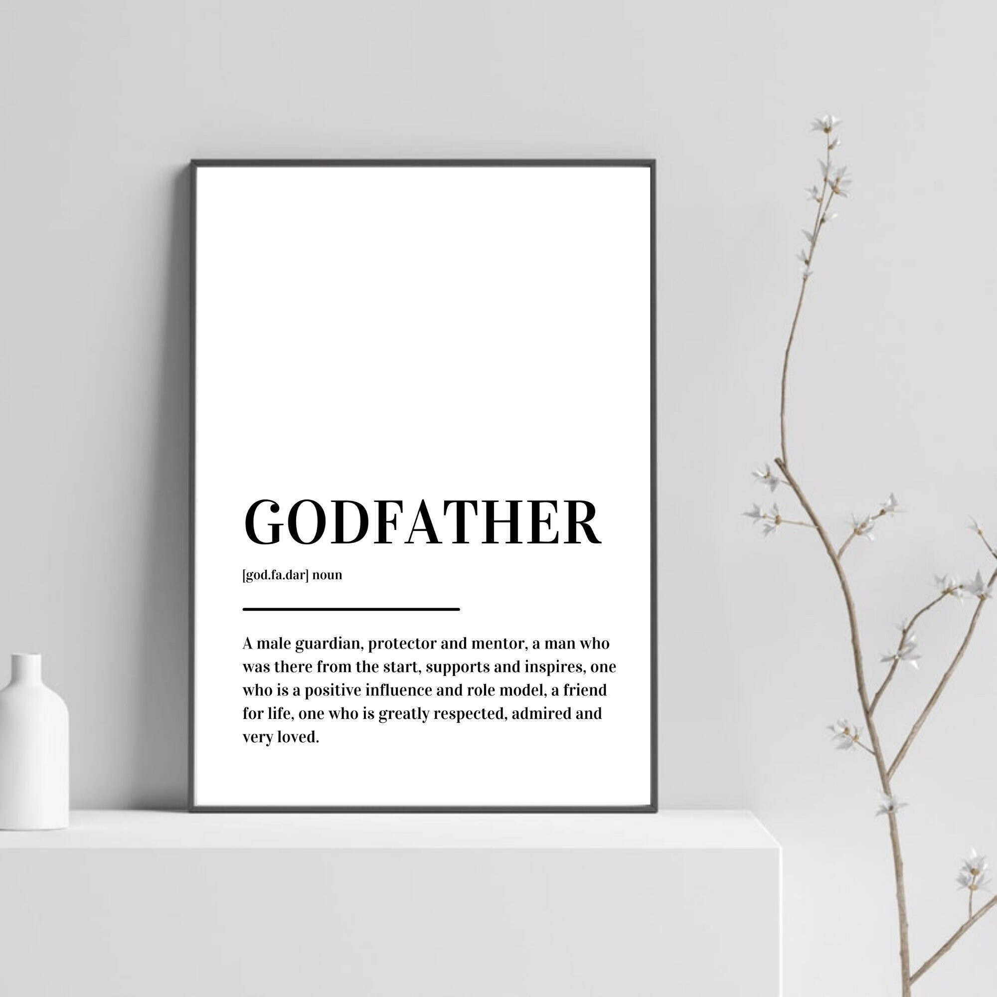 Godfather Definition Print Poster - Etsy