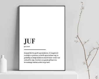 Juf Definitie Print Poster