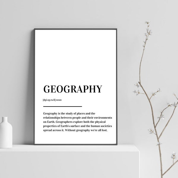 Geographie-Definition-Druck-Poster