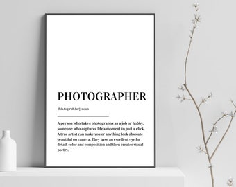 Photographer Definition Print Poster