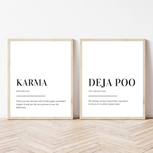 Karma Deja Poo Definition Set Print Poster
