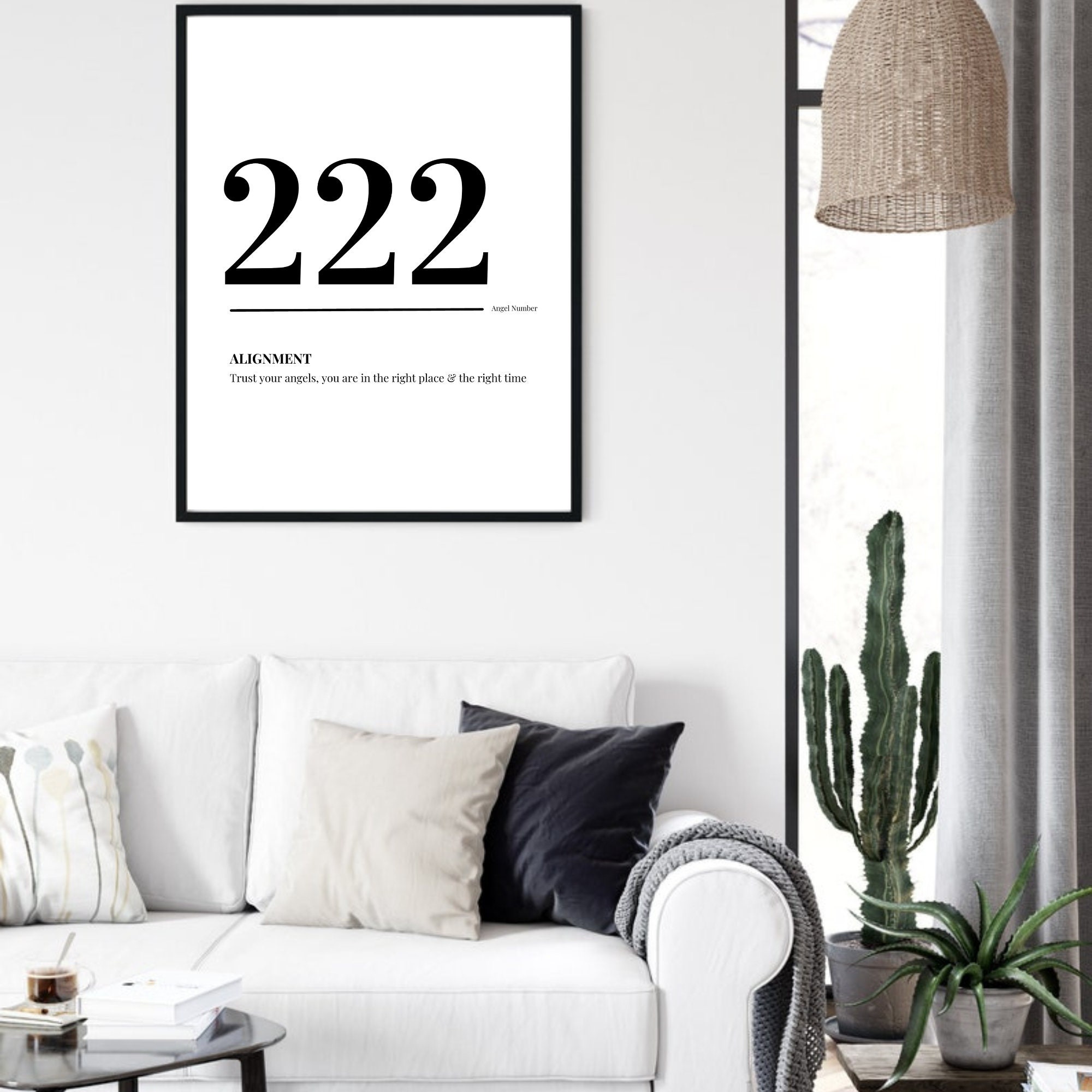 222 Angel Number - Printable Digital Art - Etsy