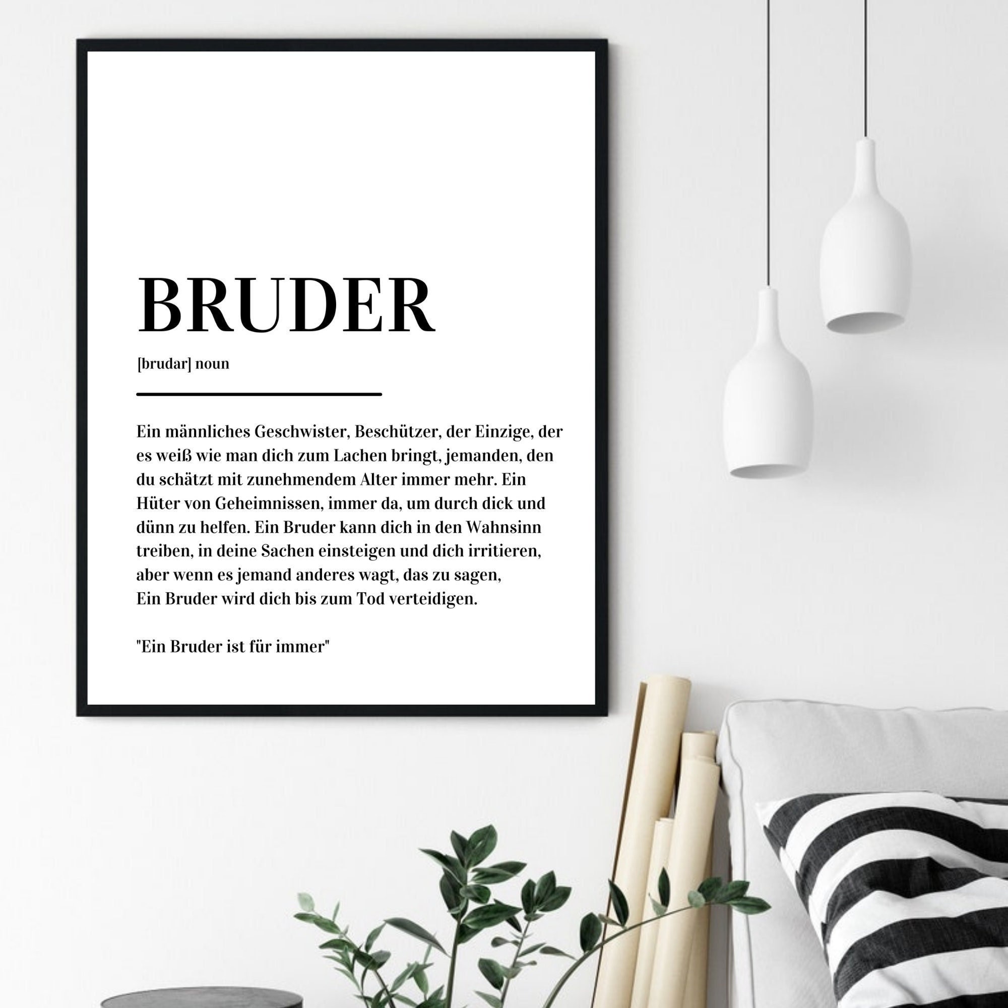 Bruder Definition Print Poster - DE - Etsy