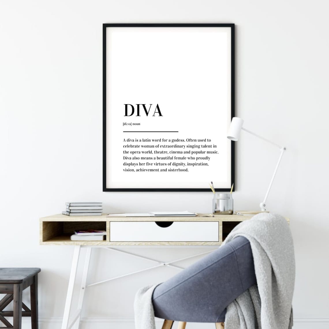 Diva Definition Print Poster Etsy