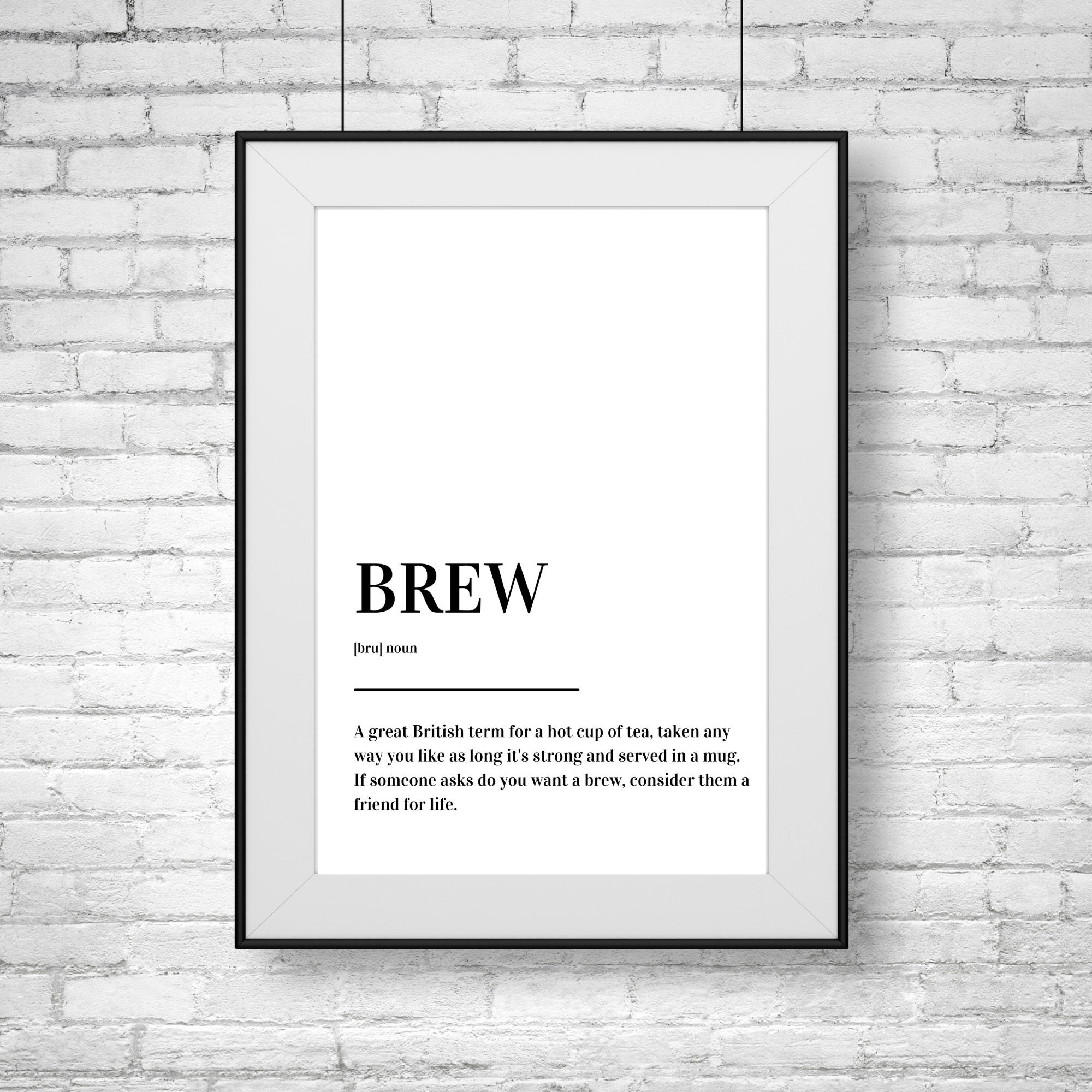 Brew Definition Print Poster Etsy