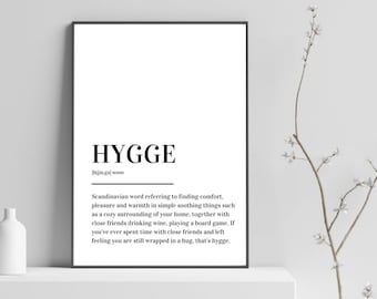 Hygge Definition Print Poster