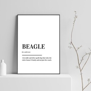Beagle Definition Print Poster