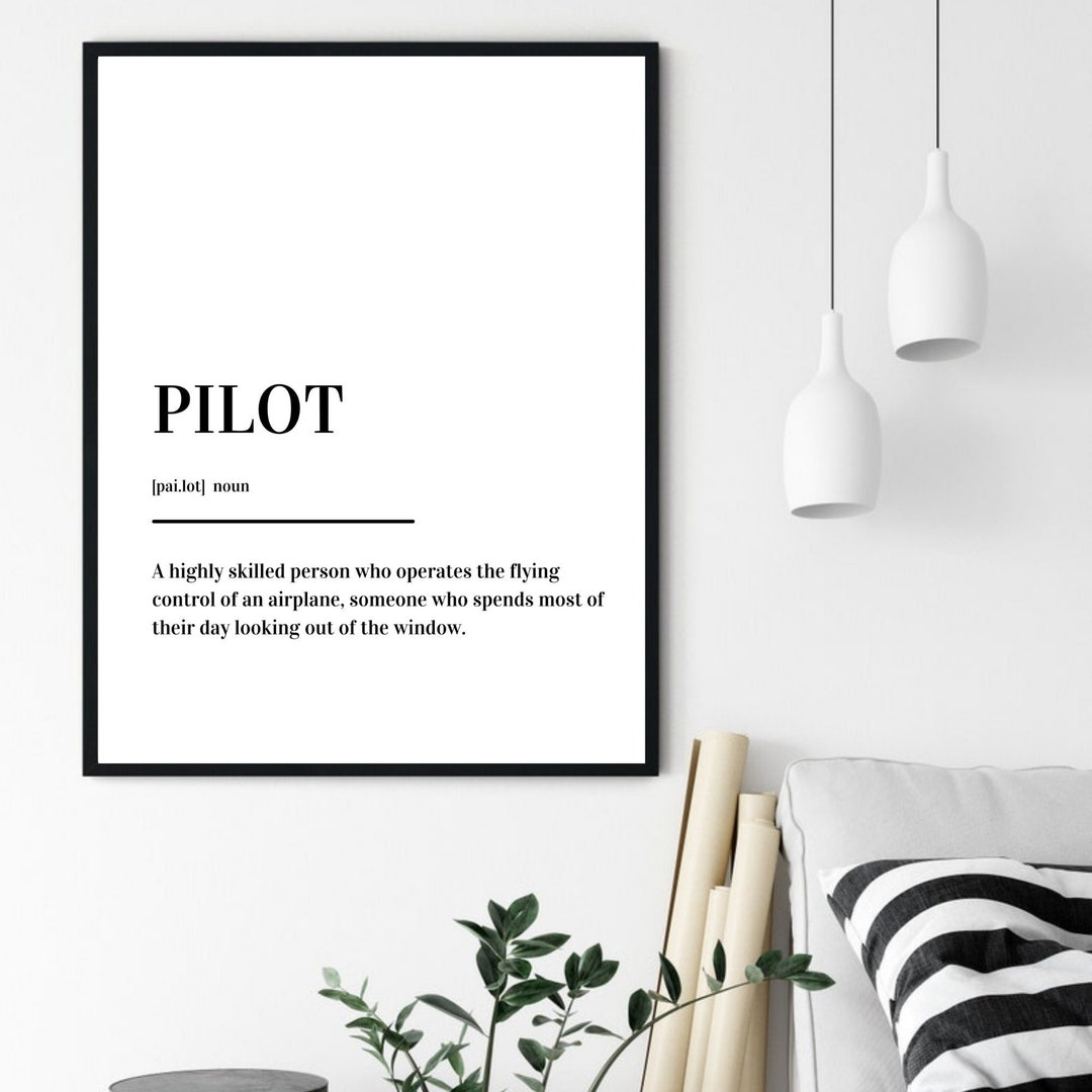 Pilot Definition Print Poster Etsy