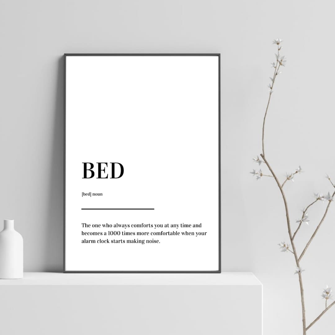 BED Definition Print Poster Etsy