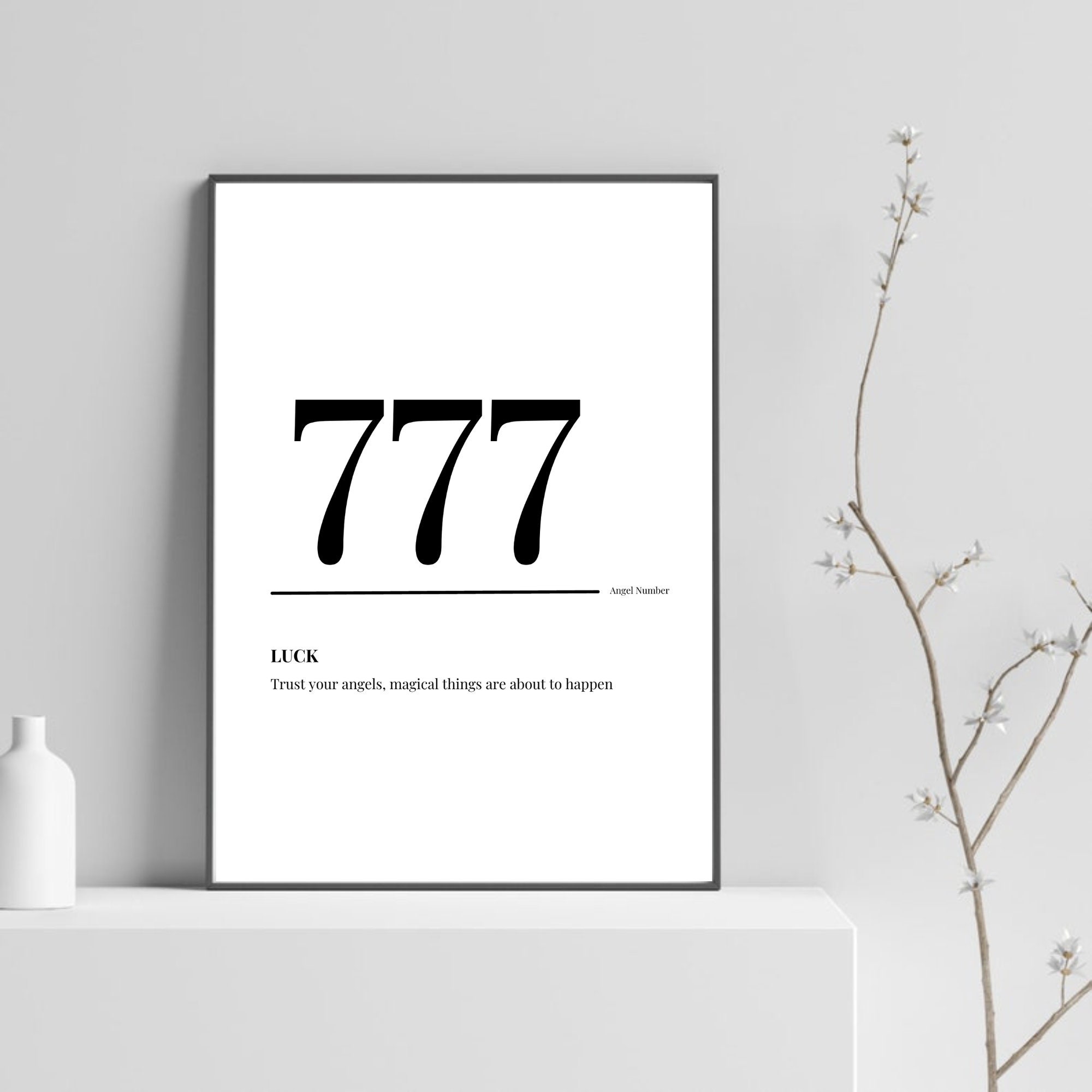 777 Angel Number - Printable Digital Art - Etsy