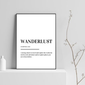 Wanderlust Definition Print Poster