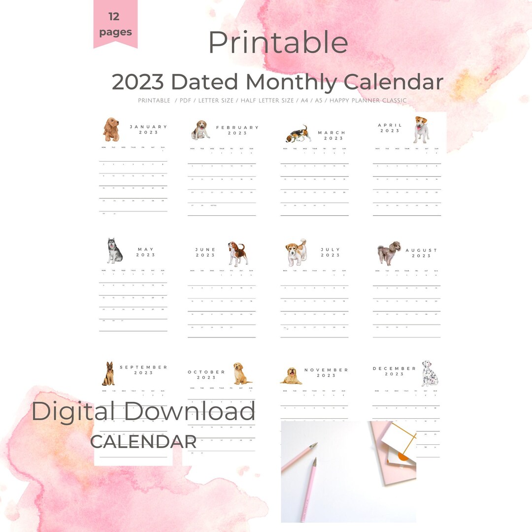 2023 Calendar Dogs Desk Calendar Dogs Watercolor Calendar Etsy Nederland 2023-calendar-dogs-desk-calendar-dogs-watercolor-calendar-etsy-nederland