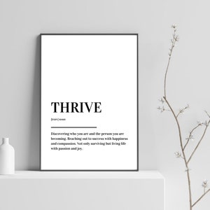 Thrive Definition Print Poster