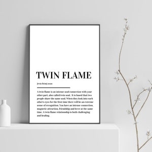 Twin Flame Definition Print Poster
