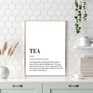 Tea Definition Print Poster