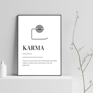 Karma Definition Print Poster - version 2