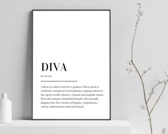 Diva Definition Print Poster